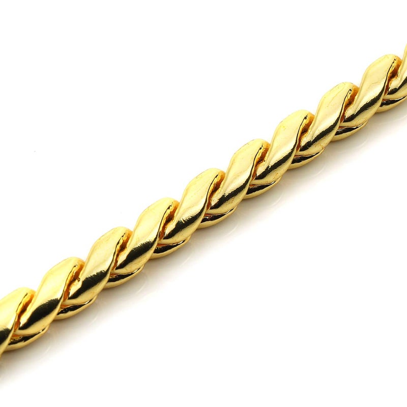 Mogoko Stainless Steel Dog Choke Chain Collar, Puppy Metal Snake Chain Slip Collar Pet Titan Training Walking Choker (Gold;24.0" 5.0mm) - Image 5
